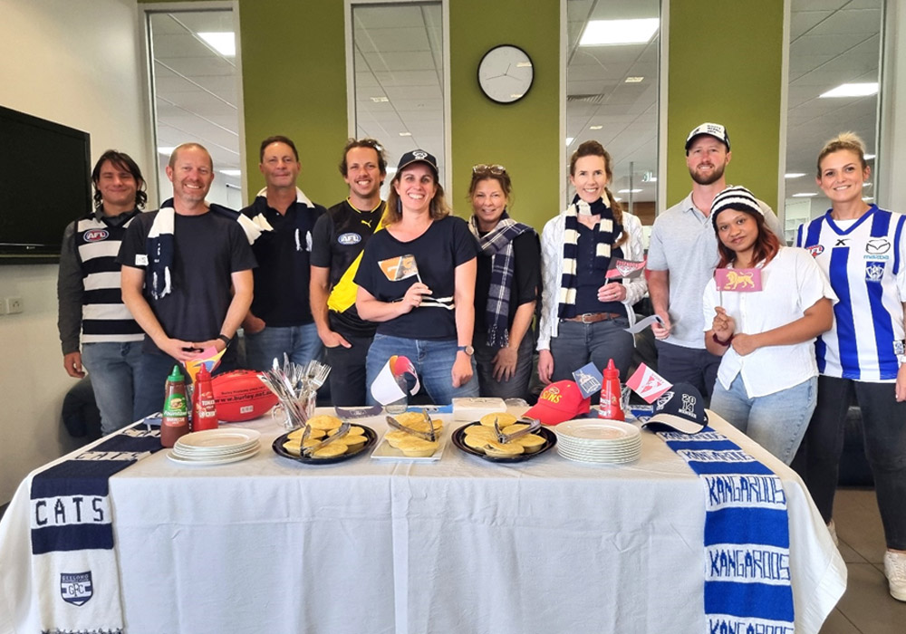 GWYL footy colours day with Swanson Surveying