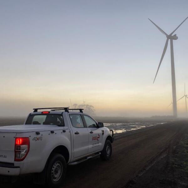 Swanson Surveying Vehicle At Golden Plains Windfarm Project