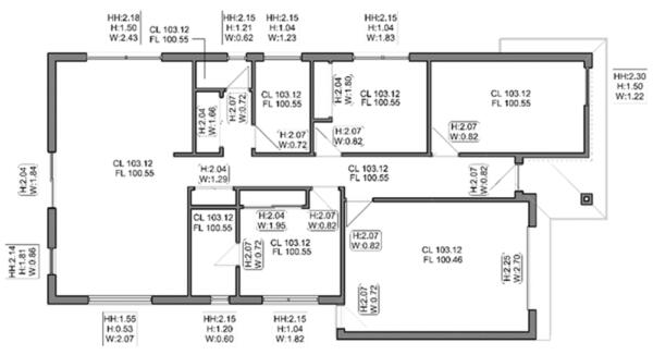 Architectural building floor plan