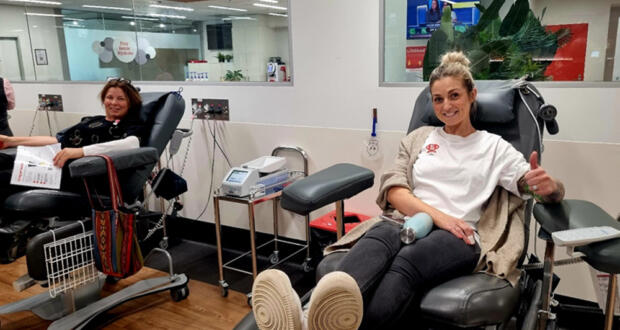 Swanson Surveying Lifeblood Team donating blood and plasma in Geelong